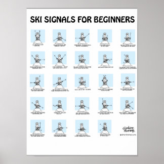Ski Signale für Anfänger Poster von Graham Harrop