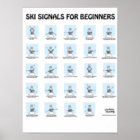 Ski Signale für Anfänger Poster von Graham Harrop (Vorne)