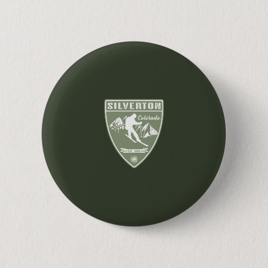 Ski Silverton Colorado Button (Vorderseite)