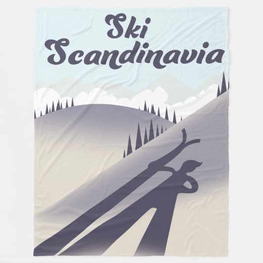 Ski Skandinavien Fleecedecke (Vorderseite)