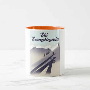 Ski Skandinavien Zweifarbige Tasse
