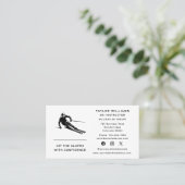 Ski Ski Ski Ski Skilehrer Social Media Visitenkarte (Stehend Vorderseite)