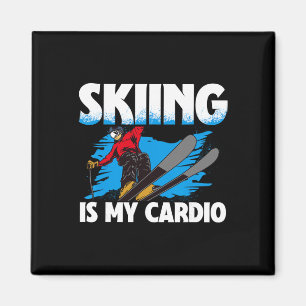 Ski Skifahren Wintersport Skifahren ist mein Cardi Magnet