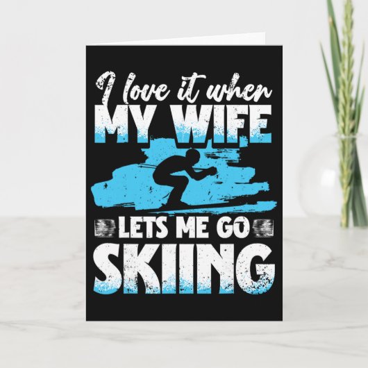 Ski Skiing Winter Sport _1  Karte (Vorderseite)