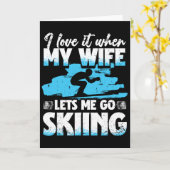 Ski Skiing Winter Sport _1  Karte (Gelbe Blume)