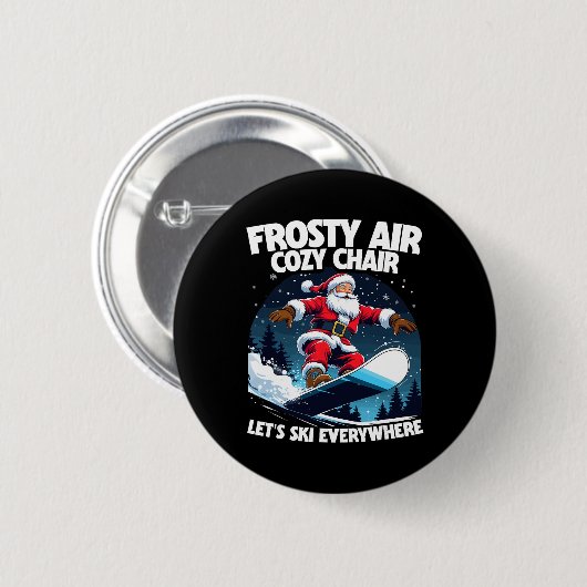 Ski Skiing Winter Sport _2 Button (Vorne & Hinten)