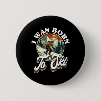 Ski Skiing Winter Sport Button