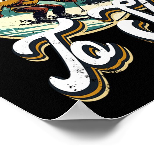 Ski Skiing Winter Sport  Poster (Ecke)