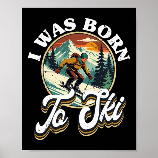 Ski Skiing Winter Sport  Poster (Vorne)