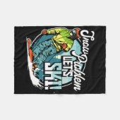 Ski Skiing Winter Sport Snow Problem Let's Ski Fleecedecke (Vorderseite (Horizontal))