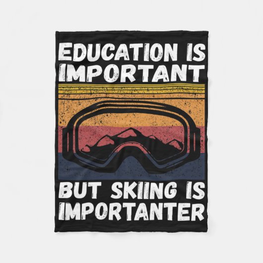 Ski Snow Mountain Ski Snowboard Gift Skiing Is Imp Fleecedecke (Vorderseite)