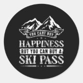 Ski Snow Mountains Skiing Runder Aufkleber (Vorderseite)