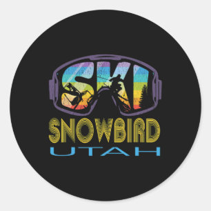 Ski Snowbird Utah Skiurlaub Runder Aufkleber