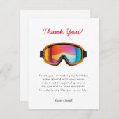 Ski Snowboard Dankeskarte (Vorne/Hinten)