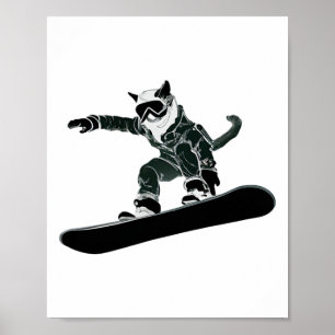 Ski Snowboard Goggles Funny Ski Snowboarden Ca Poster