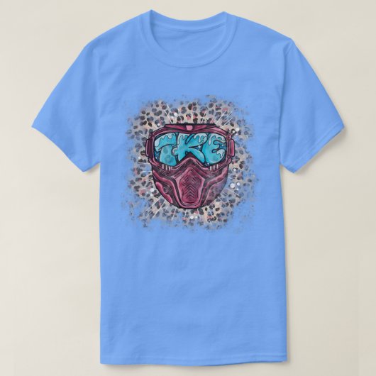 Ski Snowboard  Goggles Skiing Mountain Ape Snowman T-Shirt (Design vorne)