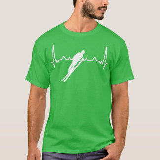 Ski Snowboard Heartbeat Goggles Skiing Mountain EK T-Shirt