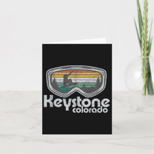 Ski Snowboard Keystone Snowboarding Retro Colorado Karte