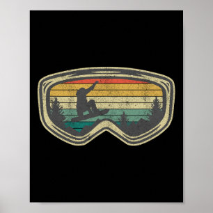 Ski Snowboard Mountain Snowski Shirts und Geschenk Poster