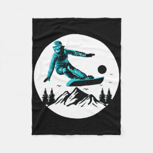 Ski Snowboard Skifahren Schnee Berg Winter Snowboa Fleecedecke