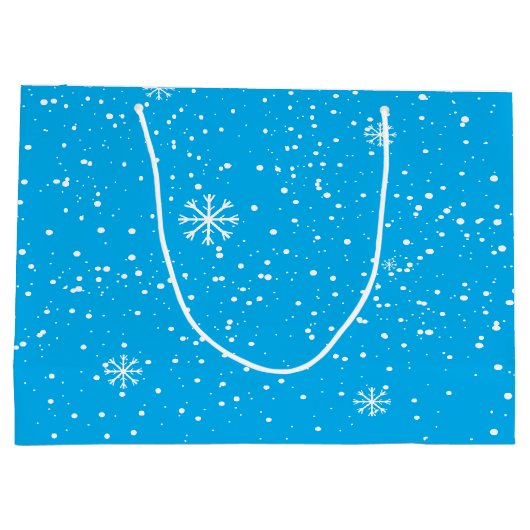 Ski Snowman Geschenktasche Groß Große Geschenktüte (Rückseite)