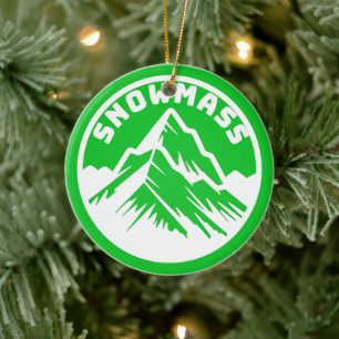 Ski Snowmass Erinnerungsornament Keramik Ornament