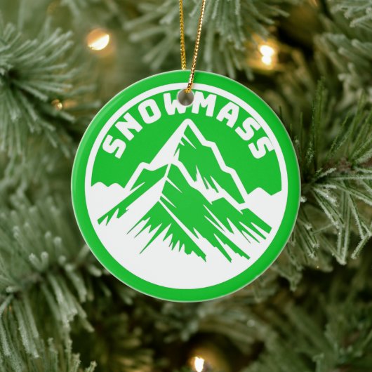 Ski Snowmass Erinnerungsornament Keramik Ornament (Baum)