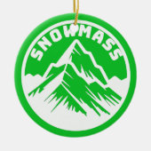 Ski Snowmass Erinnerungsornament Keramik Ornament (Vorne)