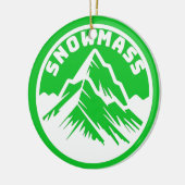 Ski Snowmass Erinnerungsornament Keramik Ornament (Links)