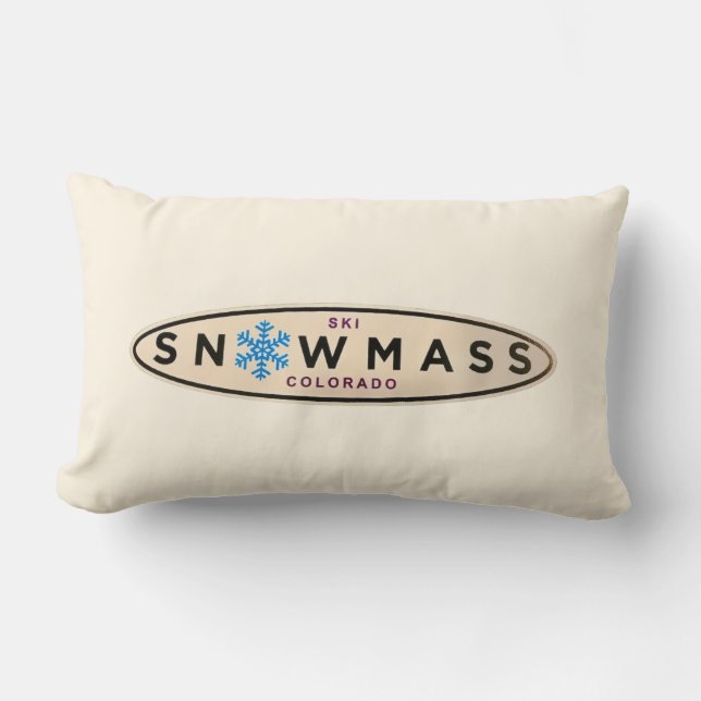 Ski Snowmass Throw Pillow Lendenkissen (Vorderseite)