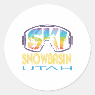 Ski Snowsin Utah Skiurlaub Runder Aufkleber