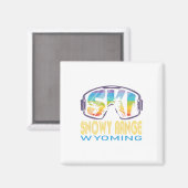 Ski Snowy Range Wyoming Skiurlaub Magnet (Vorderseite/Rückseite)