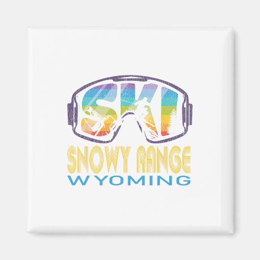 Ski Snowy Range Wyoming Skiurlaub Magnet (Vorne)