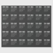 Ski Spaß Skifahren Funny Winter Sportjoch Geschenkpapier (Flach)