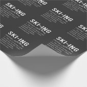 Ski Spaß Skifahren Funny Winter Sportjoch Geschenkpapier (Ecke)