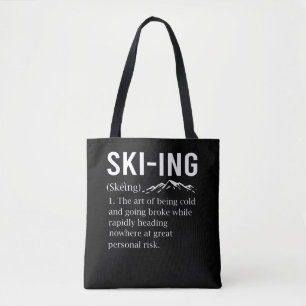 Ski Spaß Skifahren Funny Winter Sportjoch Tasche