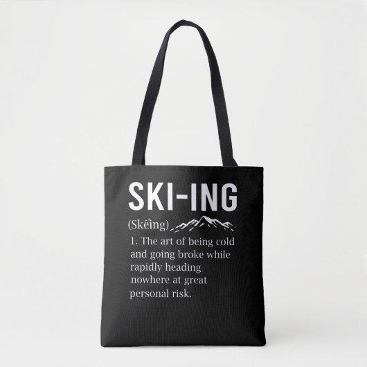 Ski Spaß Skifahren Funny Winter Sportjoch Tasche (Vorderseite)