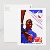 Ski Sport im Aostatal Italien Vintage Postkarte (Vorne/Hinten)