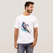 Ski Sport - Schnellwettbewerb Abstrakt T-Shirt (Vorne ganz)