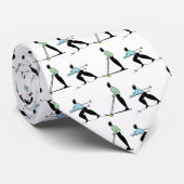 SKI-SPORT-SKIFAHREN-CARTOON KRAWATTE (Gerollt)