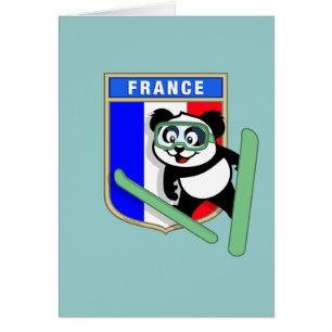 Ski-springender Panda Frankreichs