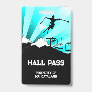 Ski-Sprung Lehrer-Hall-Pass Ausweis