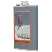 Ski-Sprung - PLM olympisches Promo-Plakat Flachmann (Links)