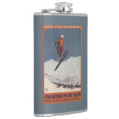 Ski-Sprung - PLM olympisches Promo-Plakat Flachmann (Rechts)