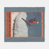 Ski-Sprung - PLM olympisches Promo-Plakat Fleecedecke (Vorderseite (Horizontal))
