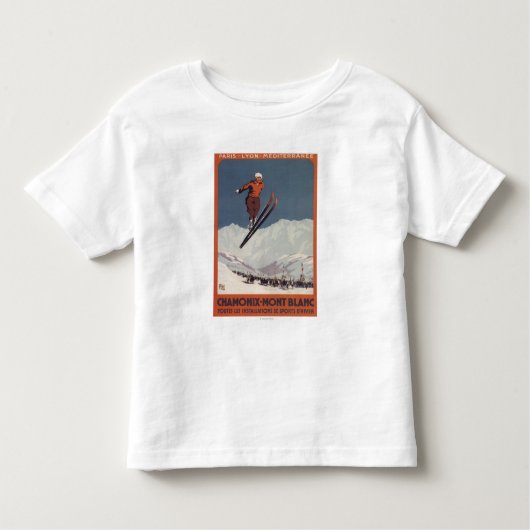 Ski-Sprung - PLM olympisches Promo-Plakat Kleinkind T-shirt (Vorderseite)