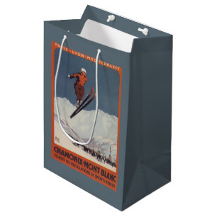 Ski-Sprung - PLM olympisches Promo-Plakat Mittlere Geschenktüte