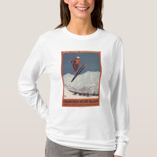 Ski-Sprung - PLM olympisches Promo-Plakat T-Shirt (Vorderseite)