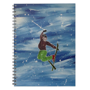 Ski-Sprungs-Notizbuch Notizblock