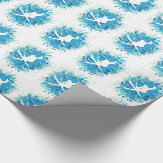 Ski-Sprungs-Packpapier Geschenkpapier (Ecke)